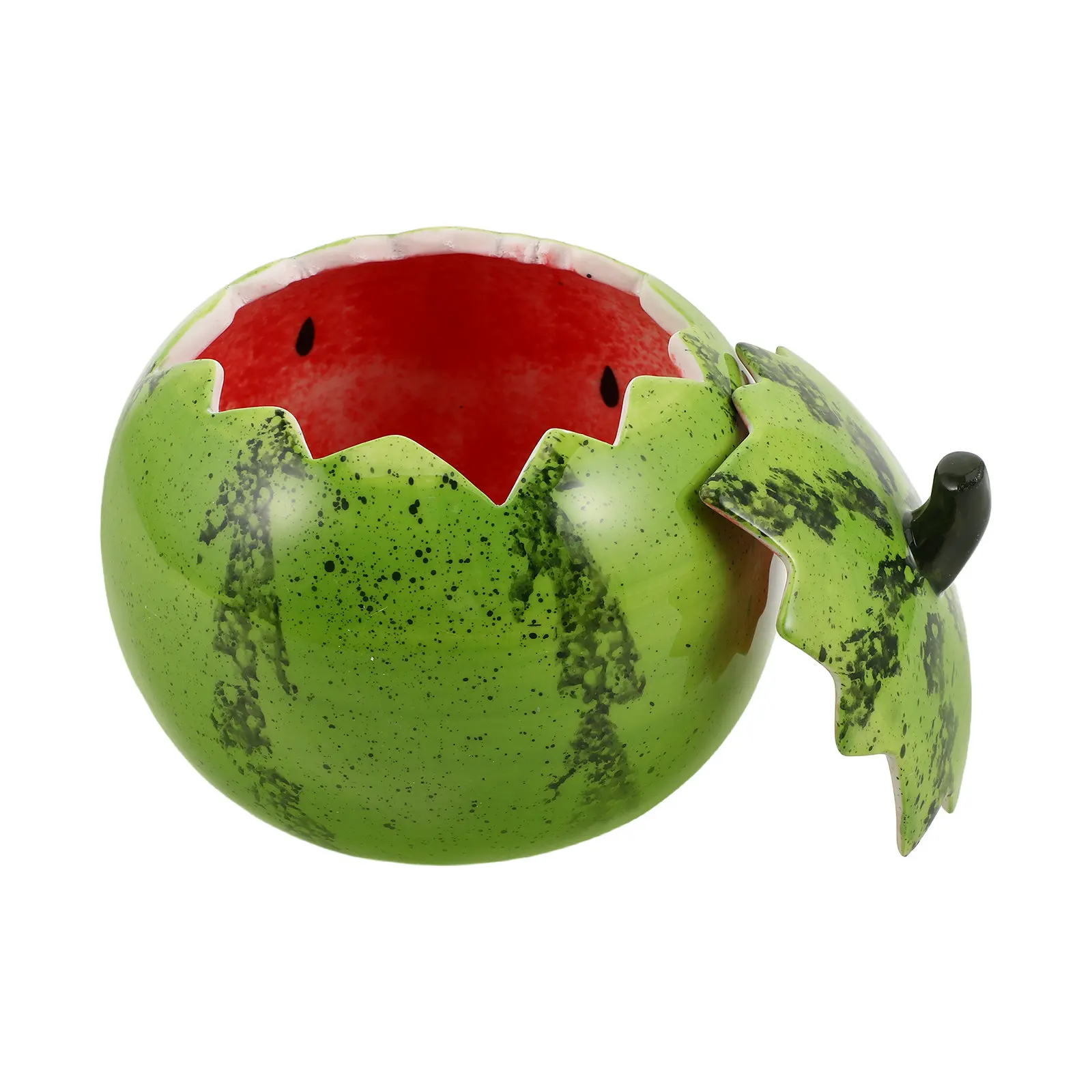 Tazón Decorativo de Cerámica con Forma de Fruta, Diseño de Sandía, para Servir Postres en Casa, Platos para Palomitas, Utensilios de Cocina Divertidos y Regalo