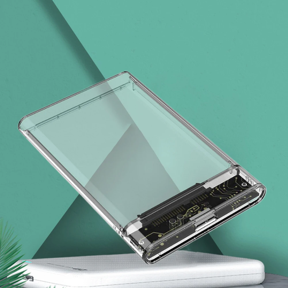 

2,5-дюймовый внешний жесткий диск SATA с последовательным портом SSD HDD Жесткий диск USB 3.0 Прозрачный Plug and Play для ноутбука