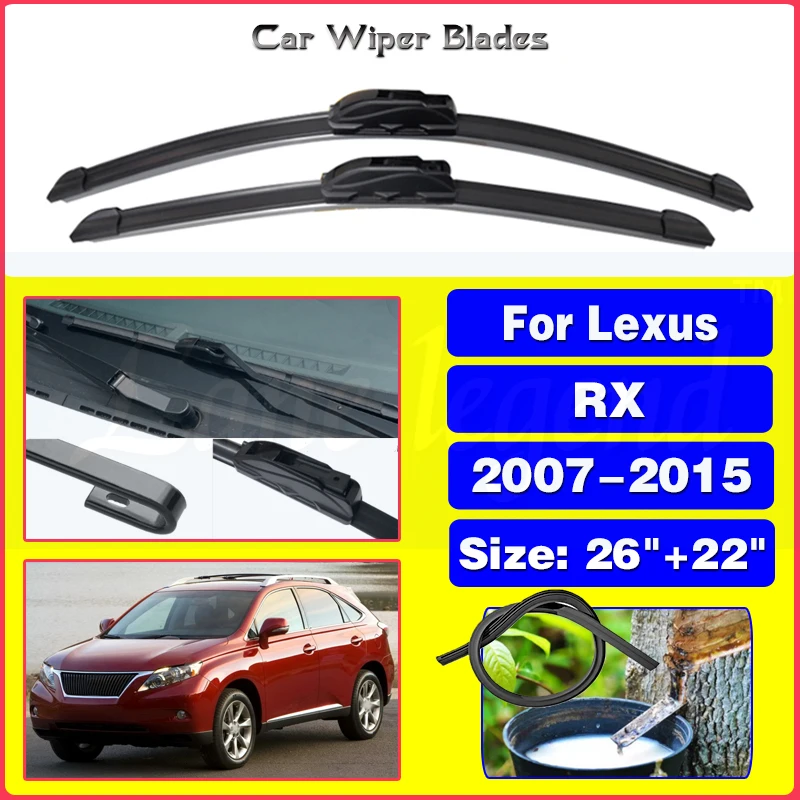 

Wiper Front Wiper Blades For Lexus RX450H RX350 RX 450h 350 2007-2015 2008 2009 2010 Windshield Windscreen Front Window 26"+22"