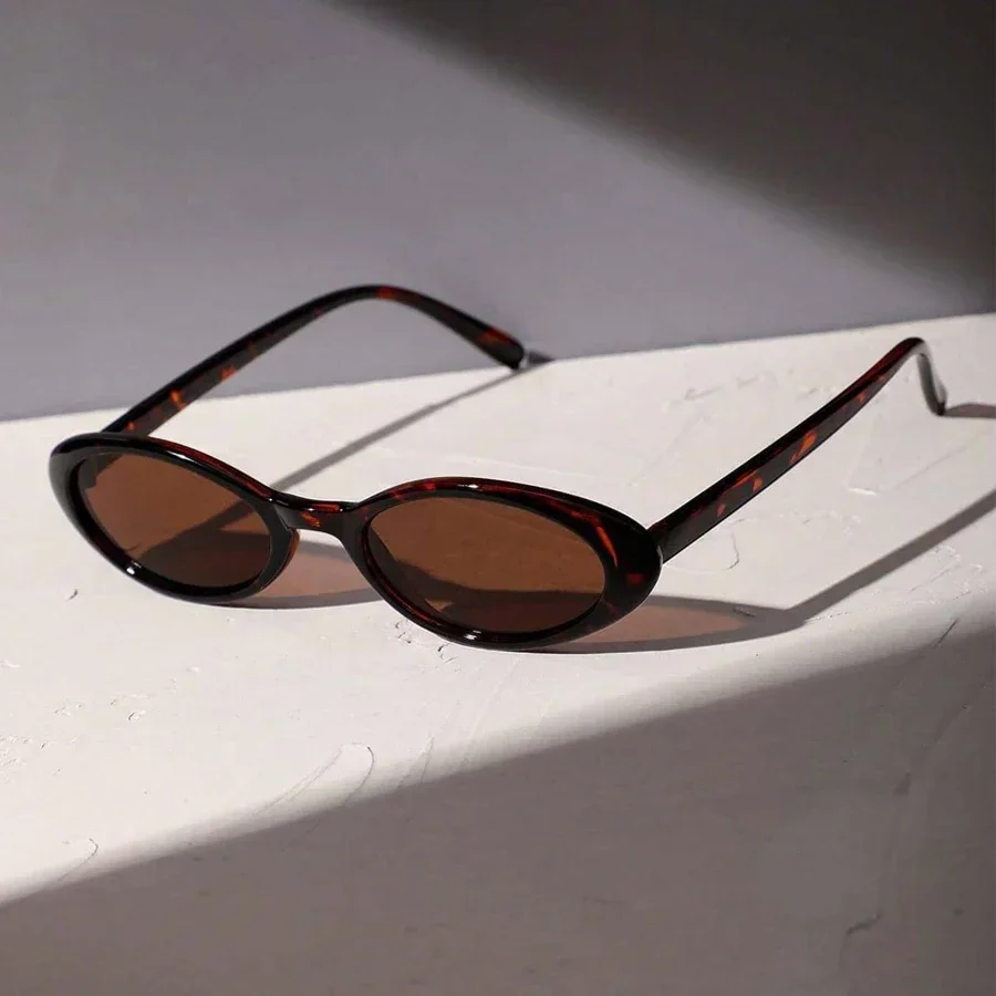

Sexy Small Oval Women's Sunglasses 2026 New Fashion Leopard Brown Hot Sun Glasses Female Retro Colorful Shade Eyeglass