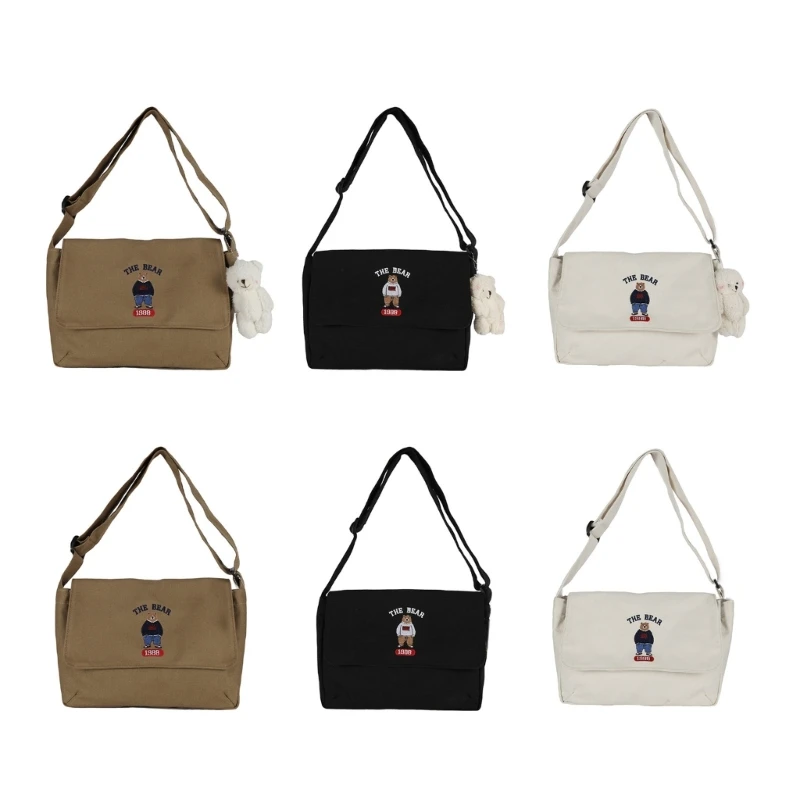 

Harajuku Shoulder Bag for Women Canvas Student Large Capacity Crossbody Bags 066F