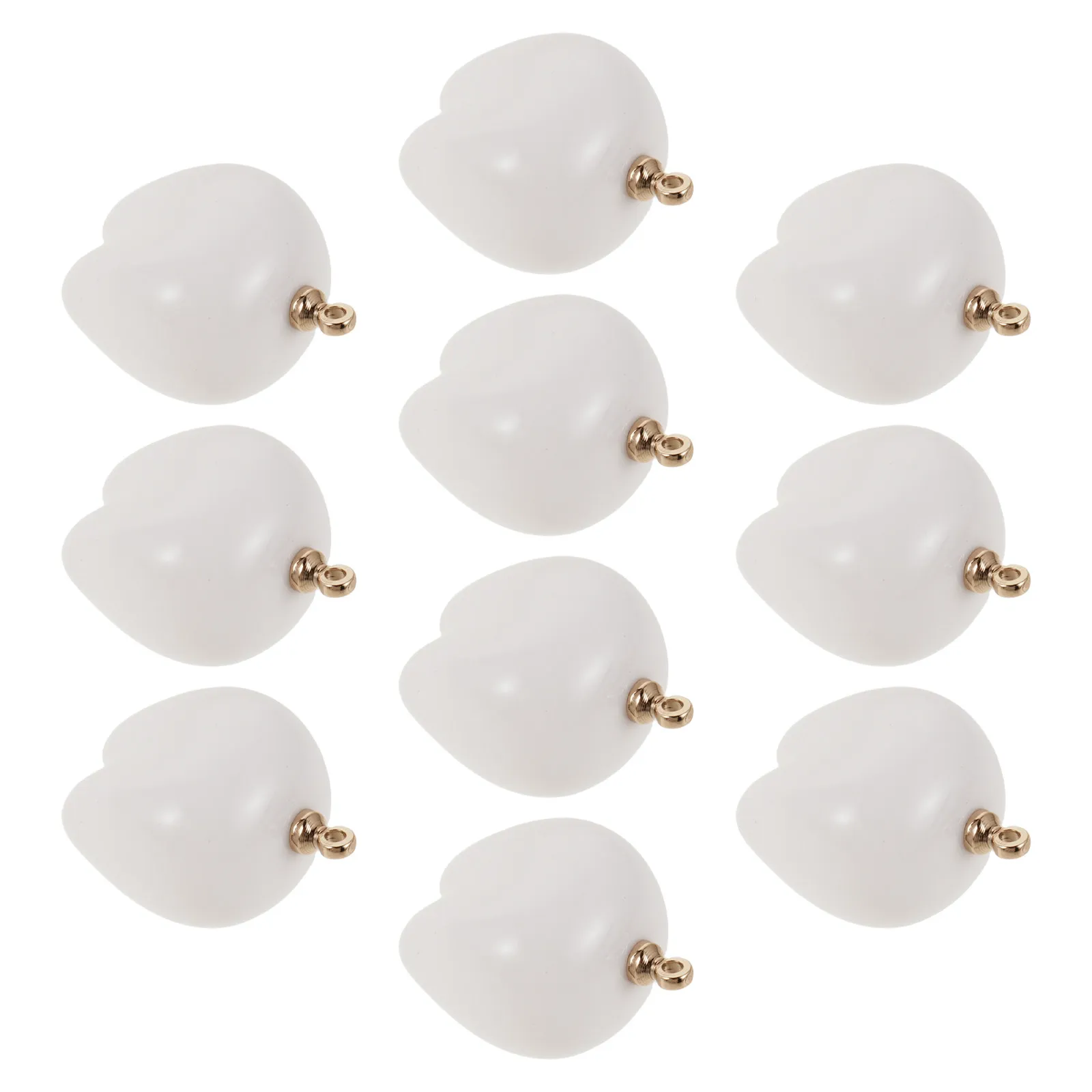 

10pcs White Tooth Resin Pendants Cute Dangle Charms For Diy Jewelry Making Necklace Bracelet Earring Craft Charm Realistic