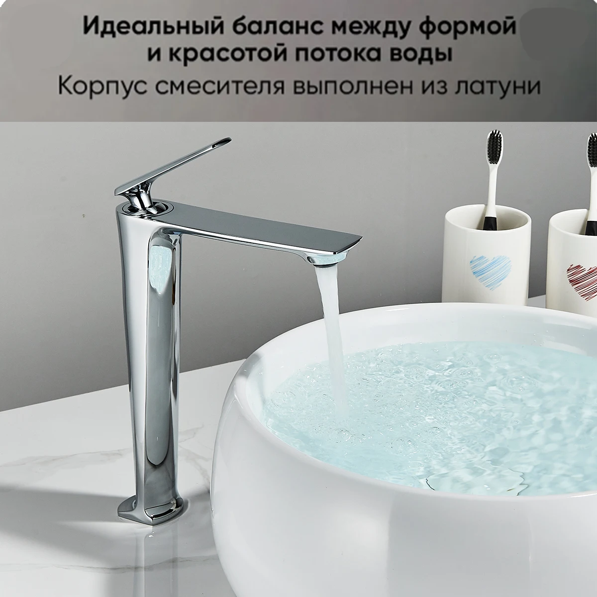 FMHJFISD Basin Sink Faucet Chrome Deck Mount Cold Hot Water Mixer Tap Single Handle Single Hole Bathroom Crane