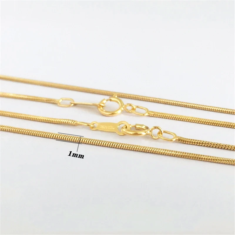 14K Gold Filled Snake Chain Everyday Jewelry Gift Necklace for Women 1mm 16 18 20 inches Minimalist Gold Filled Women Jewelry