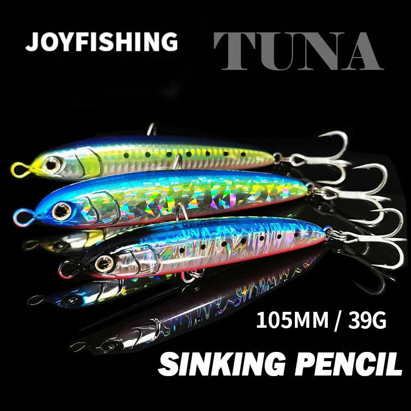 Imagem -02 - Sinking Lápis Fishing Lure Grupo Stickbait Wobblers Isca de Peixe Marinho Seabass Atum 105 mm 39g 25 Pcs 9221