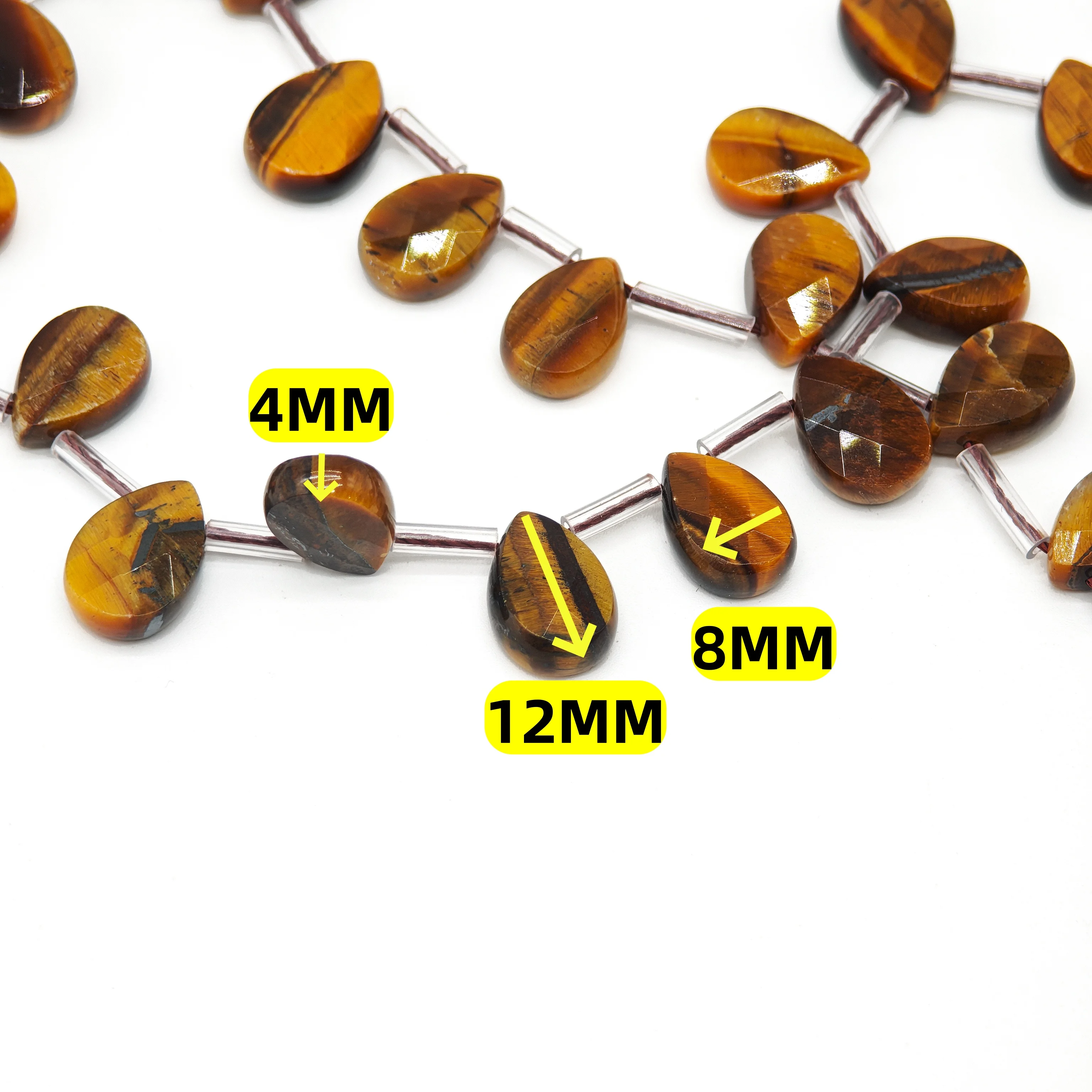 irregular natural yellow tiger's eye stone strawberry quartz healing stones accessories for DIY jewelry earrings