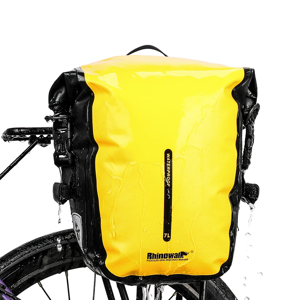 

For Rhinowalk 7L Waterproof Bicycle Tarpaulin Pannier Bag Urban Bike Rear Seat Rack Accessory for Cycling Luggage