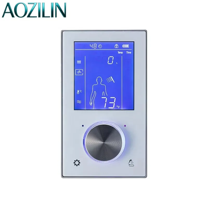 AOZILIN WiFi APP Control Recessed Thermostatic Shower Mixer Kit 2/3 Outlets Hidden Bathroom Shower Controller Set