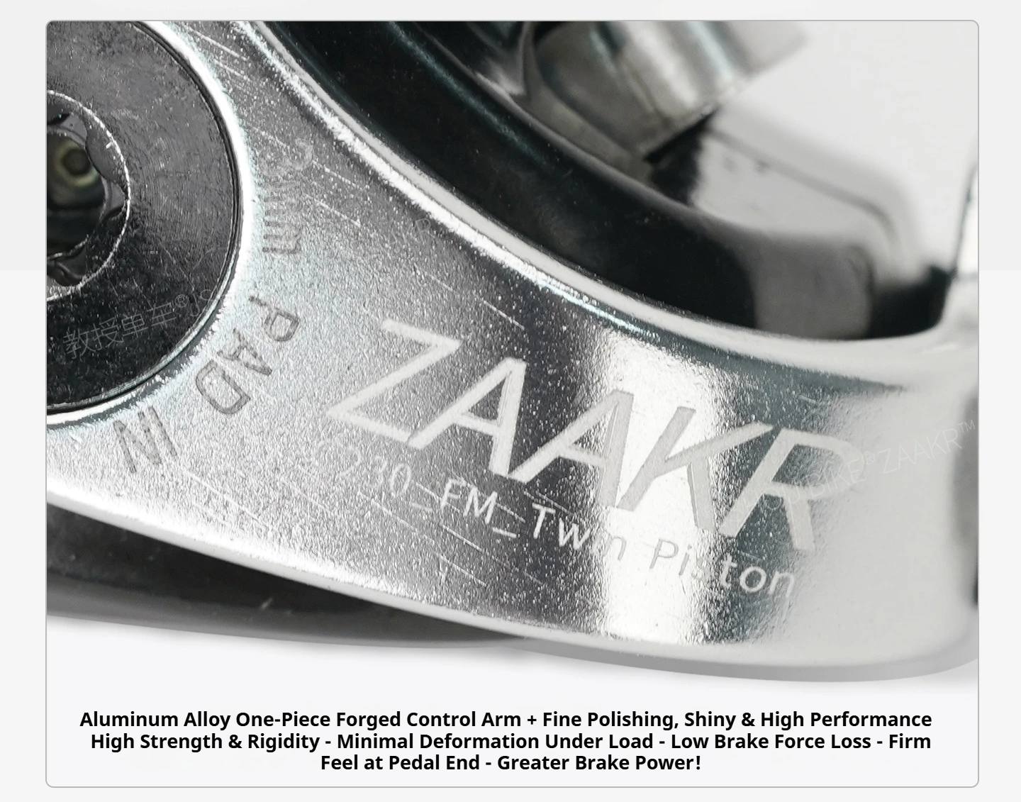 ZAAKR Mechanischer Bremssattel Modell C230-C235 Vergrößerter Kolben, leichtes Design für Fahrräder mit Flat-Mount- und Post-Mount-Befestigung – Detail 20
