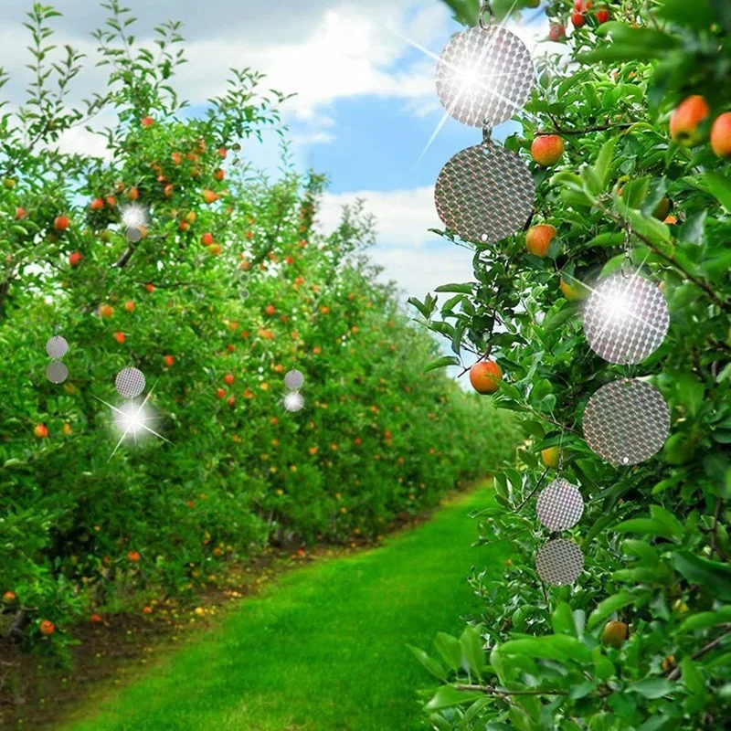 PORK-8 Pcs Bird Repellent Deterrent Discs Pigeon Crow Pest Repeller Glitter Reflective Discs Deterrent Repellent Disks Birds