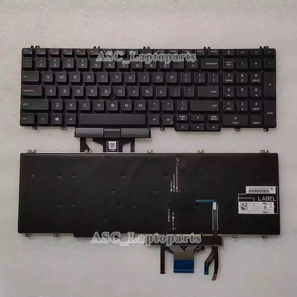 

50 шт./партия, Клавиатура США для Dell Latitude 5500 5501 5510 5511 3540 Precision 3541 3550 3551 0MMH7V THDMY, подсветка, указатель