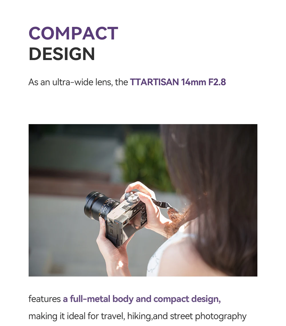 Neues TTArtisan 14mm F2.8 Vollformat Ultra-Weitwinkel Manuelles Fisheye-Objektiv für Sony E FE Nikon Z Canon RF EOS R Leica Sigma L S9 S5 – Detail 6