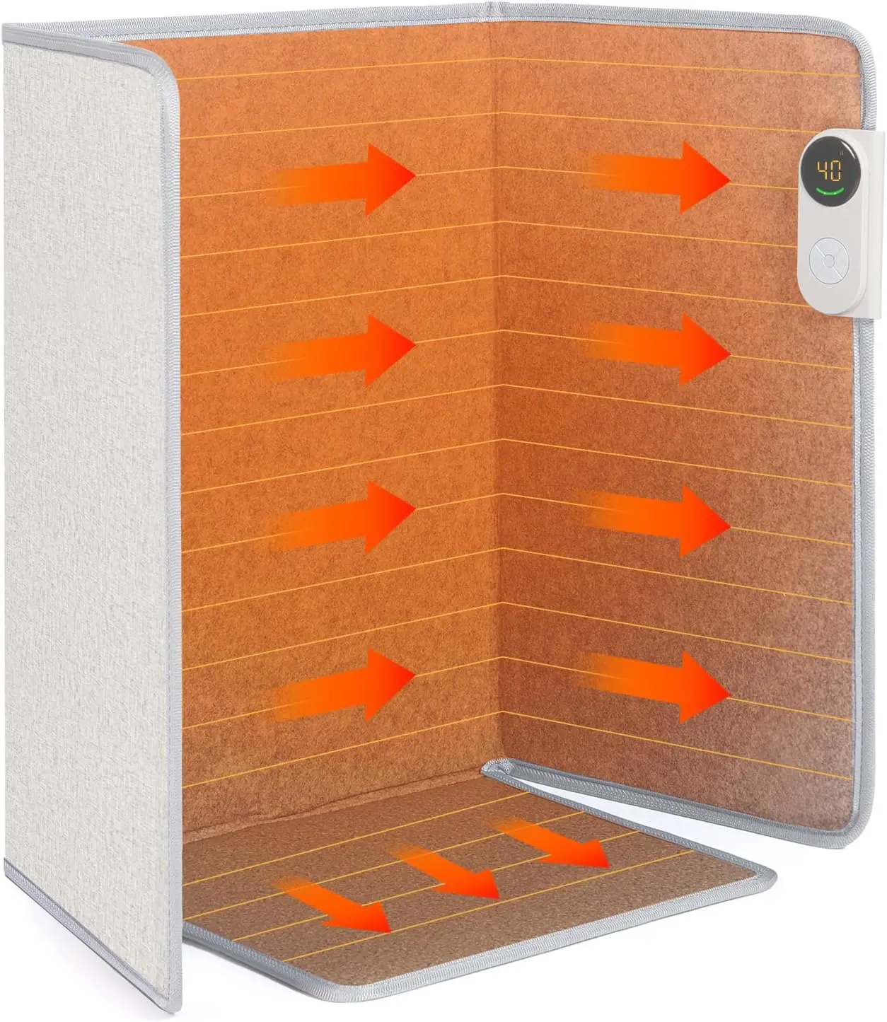 

Portable Under Desk Heater with Thermostat, Timer & Auto Shut-Off for Office and Home Use