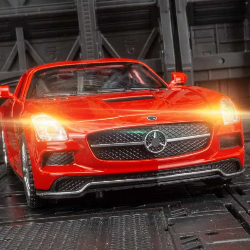 Simulação 1:32 Big Ben SLS liga modelo de carro modelo de carro de metal ornamento para presente de feriado de meninos