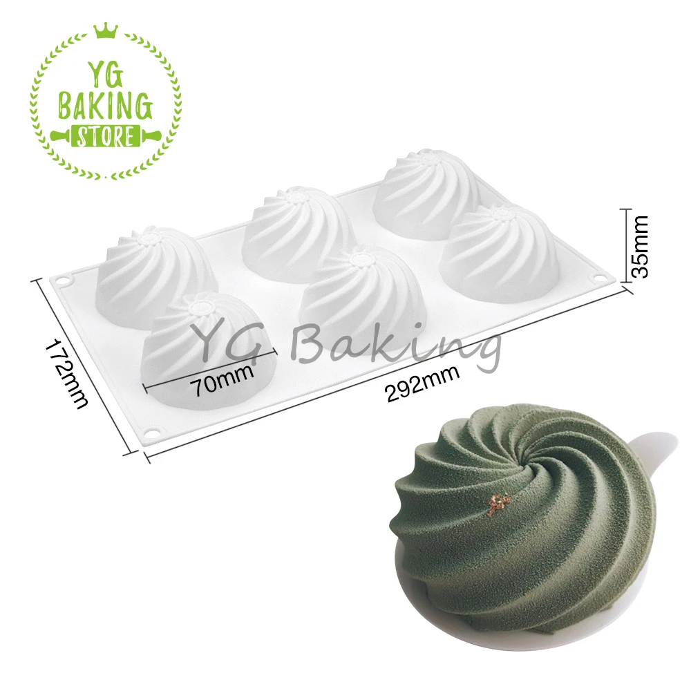 Dorica New Spiral Design Silicone Mousse Cake Mold Diy Craft Soap Mould Fondant Cake Decorating Tools Kitchen Bakeware