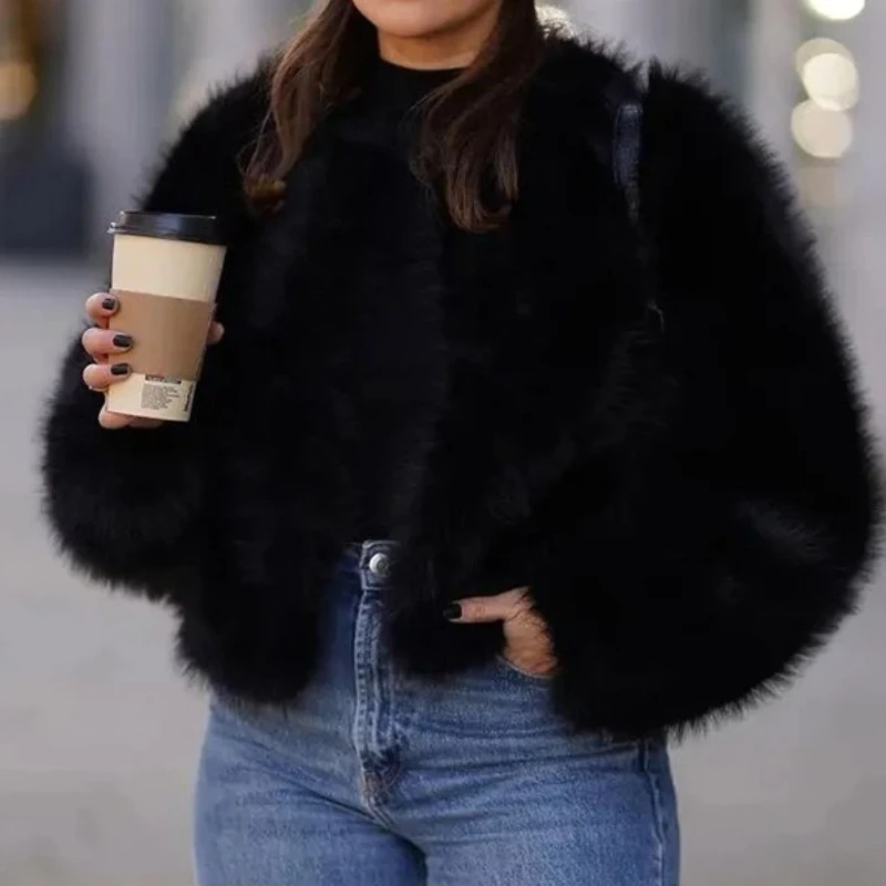 

Fashionable Fox Fur Grass Short Top Jacket for Women, Loose and Versatile for Commuting