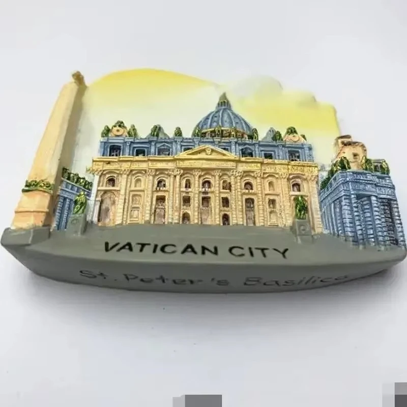 Vatican-imanes 3D para nevera, pegatinas magnéticas fuertes de recuerdo, suministros para el hogar, 1 unidad