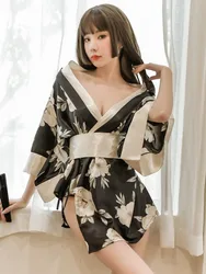 Kimono Sexy para mujer, conjunto de lencería exótica japonesa, pijamas de Anime, traje de tentación de Cosplay de Geisha, uniforme de juego de rol Porno sexual