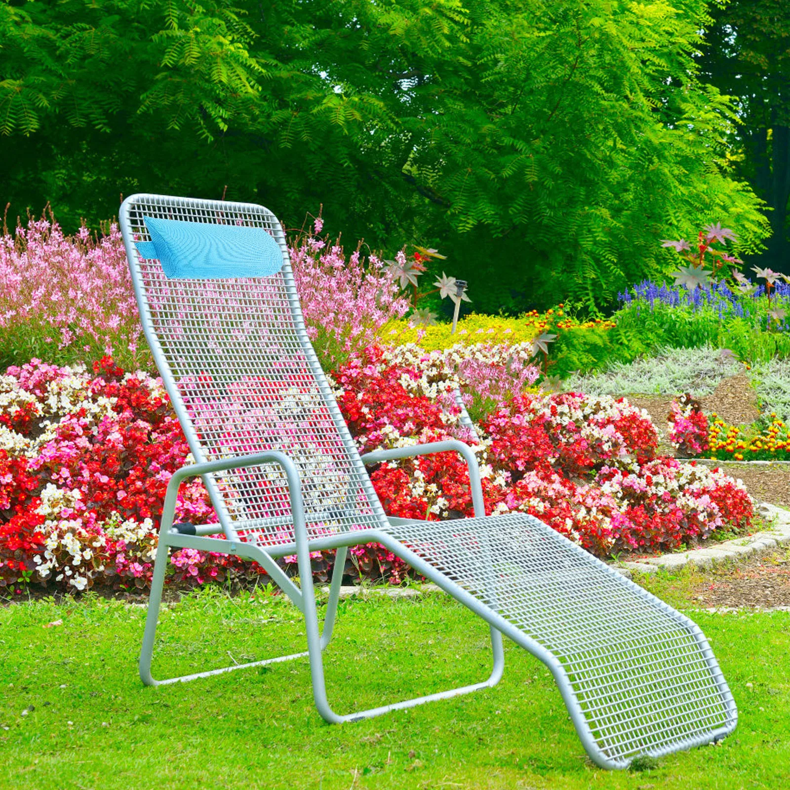 

Lunch Break Pillow Sky Blue Recliner Headrest Cushion For Bed Couch Outdoor Lounge Chair Portable Nap Pillow Travel Home