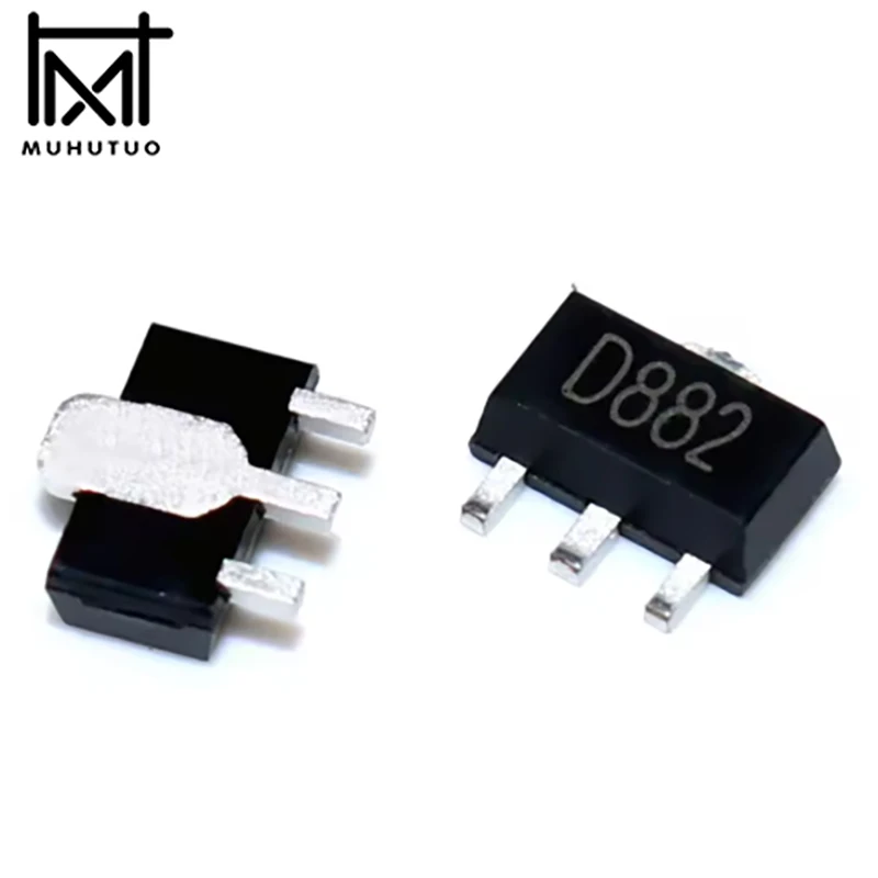 50개/묶음 B772 2SB772 D882 2SD882 2SD1624(20개/묶음) PNP DG NPN 트라이오드 파워 튜브 SOT-89 SOP-89