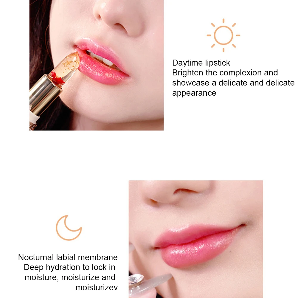 Color Changing Lipstick Unique Waterproof Lipstick Moisturizing Health & Beauty Lip Balm Waterproof Lipstick Non-stick Shiny