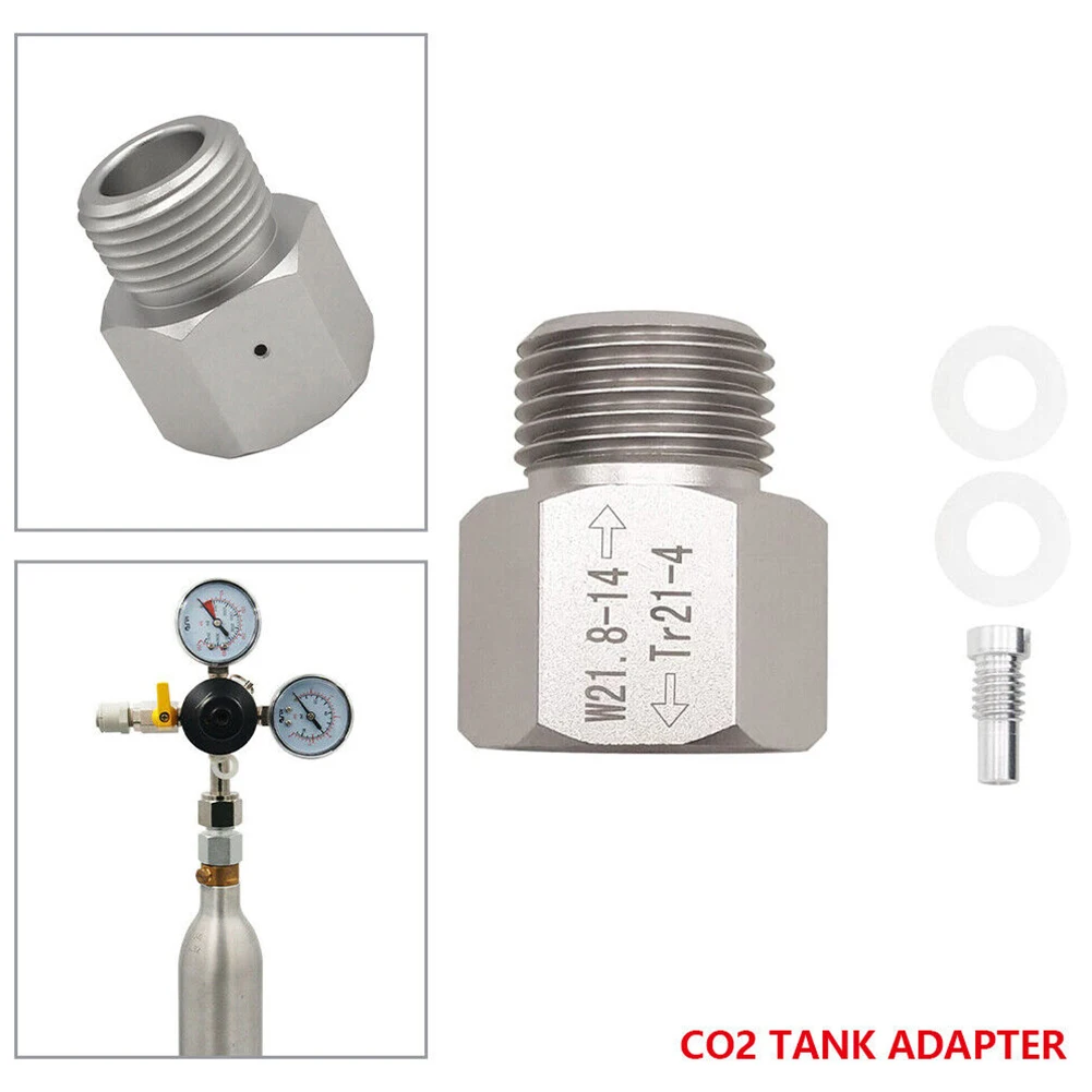 Gas Cylinder Adapter for Stream Cylinders TR 21x4 Inlet Thread to W21 8x1/14 Outlet Thread Design and Durability