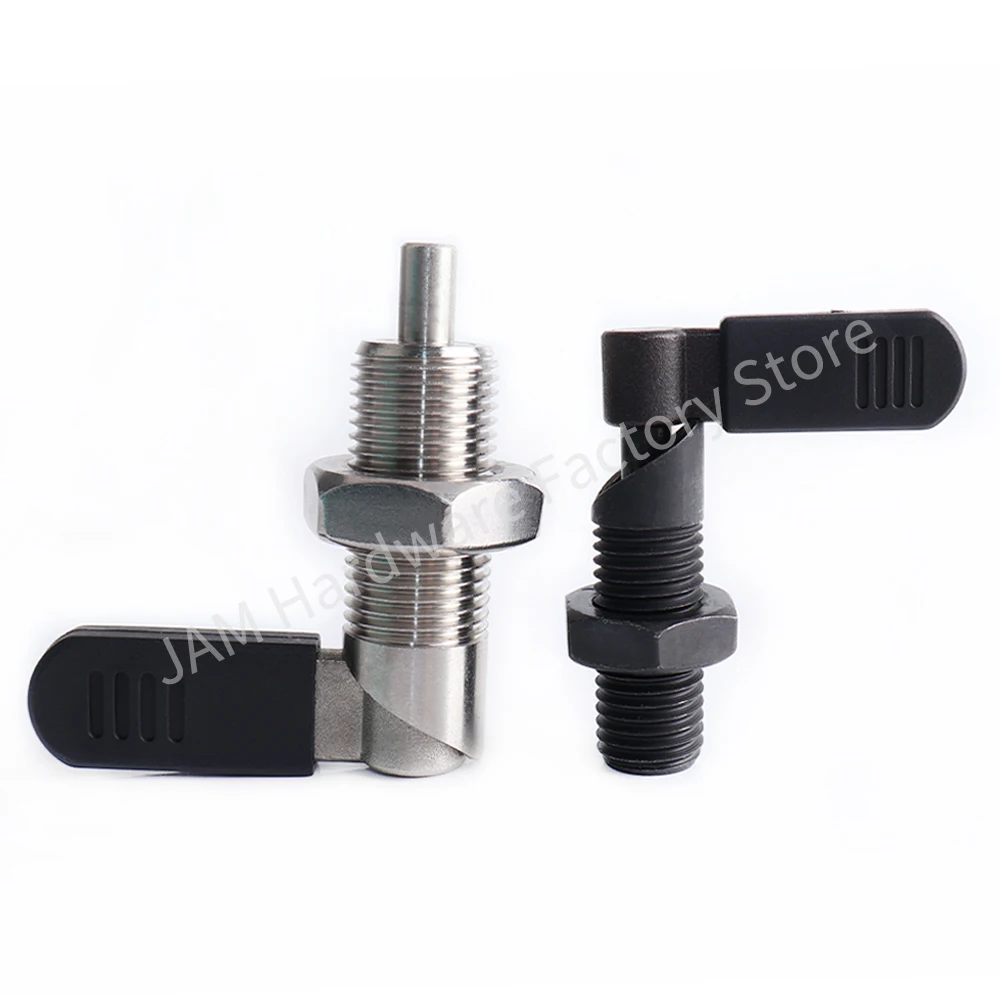 Factory Outlet MJ226 L-Type Positioning Pin Self Locking Indexing Pin Fine Thread Knob Plunger Spring Flat Head Pin With Nut