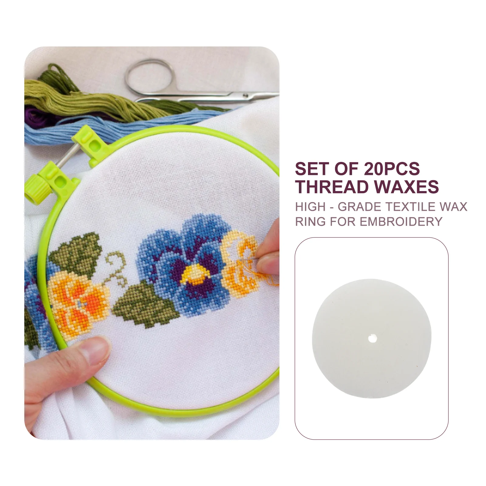 

20 Pcs Thread Wax Cross Stitch Sewing Embroidery Lubricant DIY Crafts Quality Material Water Soluble Hot Soak Dissolve Easy