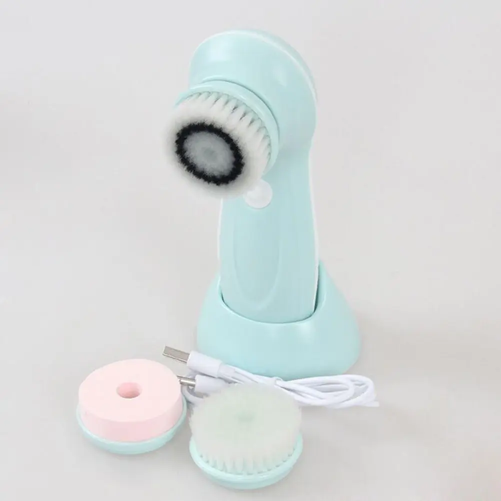 

Водонепроницаемая электрическая щеточка для очищения лица, синяя, портативное устройство для ухода за кожей, глубокой очистки пор, удаления черных точек и отшелушивания.