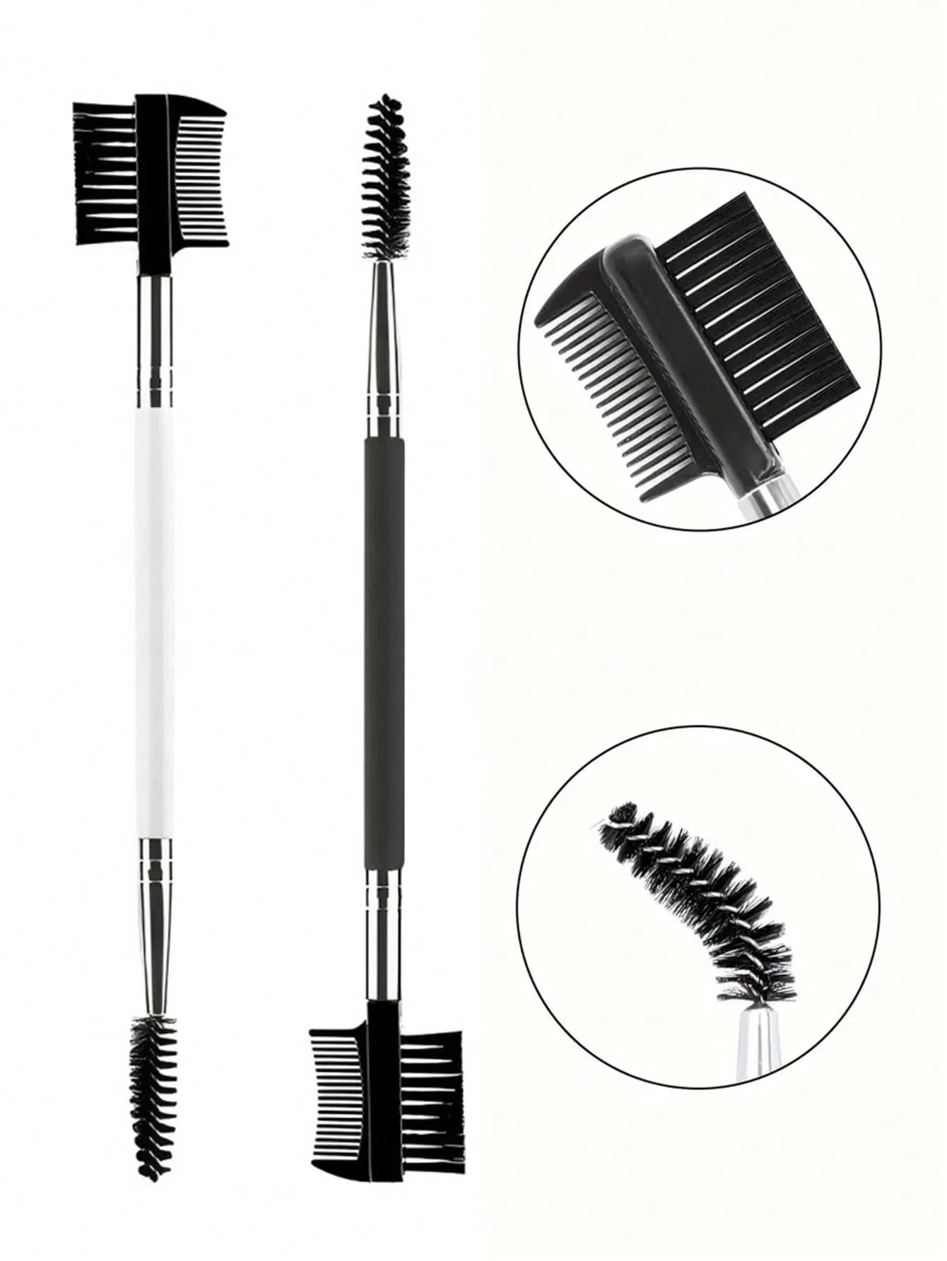 1/2/5PCS 3 Testa Sopracciglio Ciglia Shaper Doppia Testa Pennello Trucco Strumento di Toelettatura Cosmetico Con 3 Diversi Spazzole Spoolie