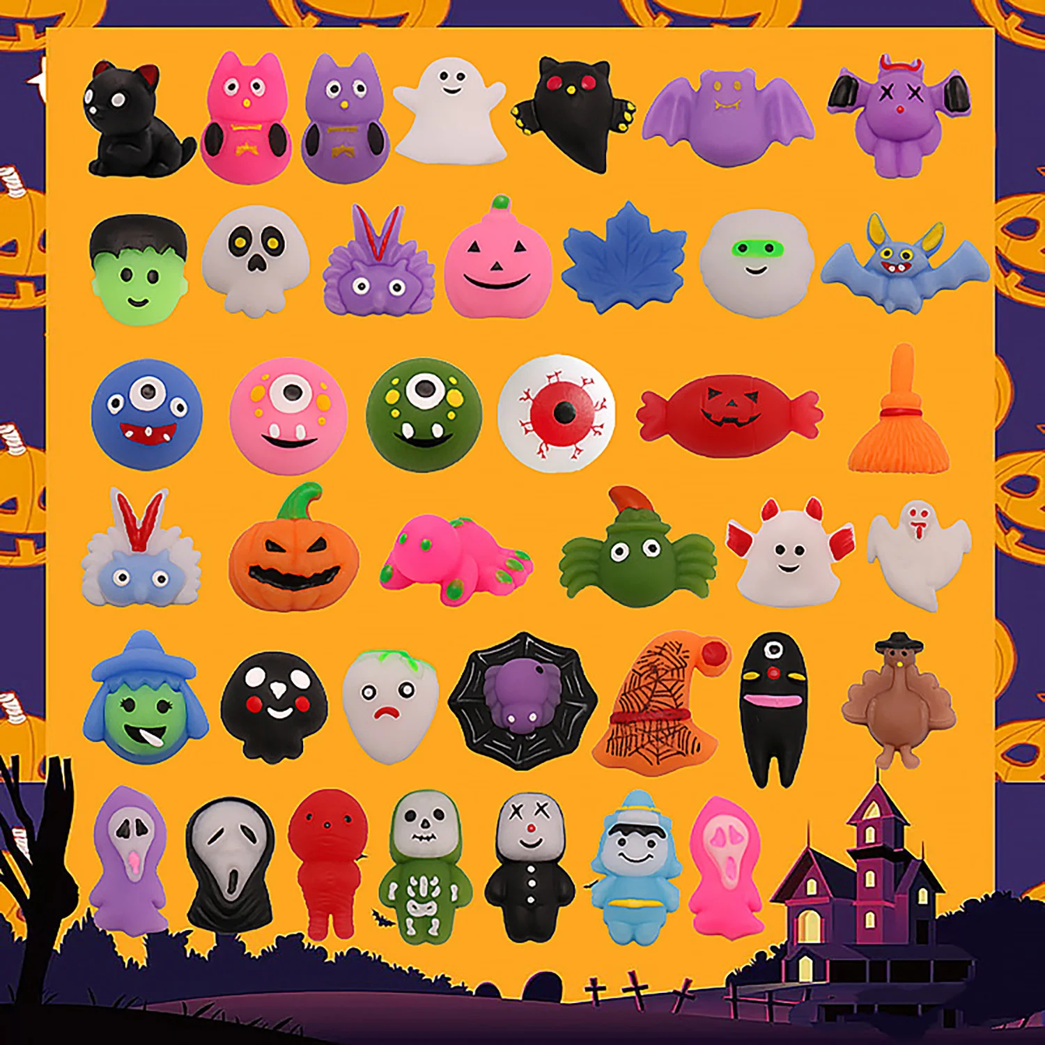 Wansheng TPR Kneif- und Entspannungsspielzeug, Kürbisgeist, kleine Knödel, Stressabbau- und Lüftungsartefakt