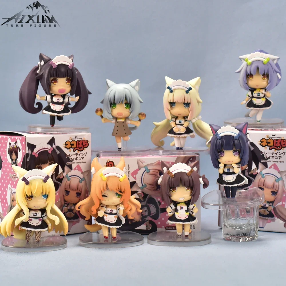 Aixlan Q Version NEKOPARA Anime Figure Chocola Vanilla Azuki Coconut Maple Cinnamon Pop Up Parade PVC Action Figure Doll Gifts