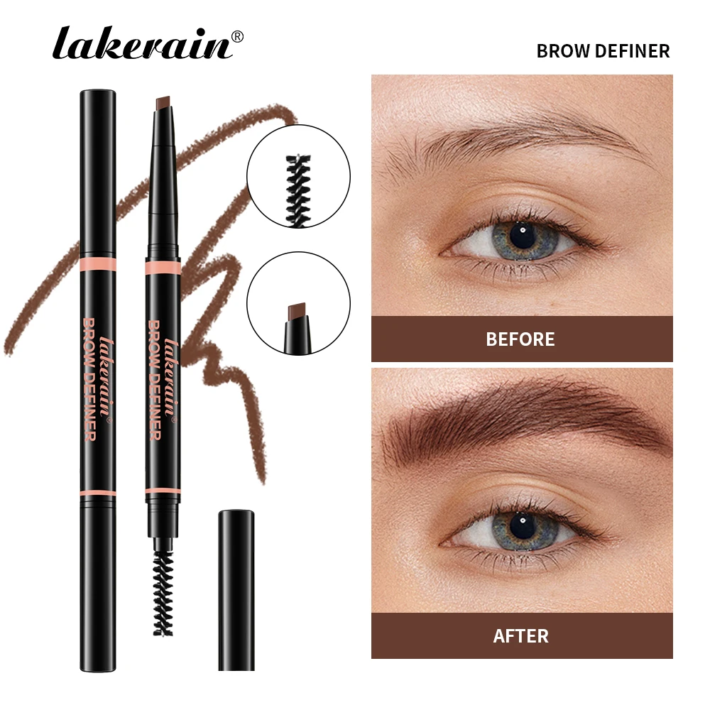 lakerain3 kleuren driehoekig tip wenkbrauwpotlood waterdicht zweetbestendig niet vlekken stereolijn sculptuur driehoekig wenkbrauwpotlood