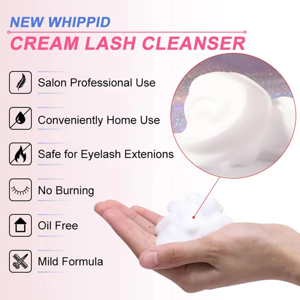 100ml 5pcs Eyelash EXTENSION แชมพูโฟมตา Deep Clean Cleanser สําหรับเครื่องมือแต่งหน้ามาสคาร่า Remover กาว Salon Home ใช้