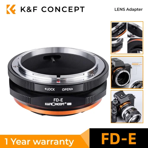 Imagen 1 del producto K & F Concept FD a Nex E Mount Adaptador de montaje de lente para Canon FD FL Mount Lens a E NEX Mount para Sony E Pro Mount Adaptador de cámara