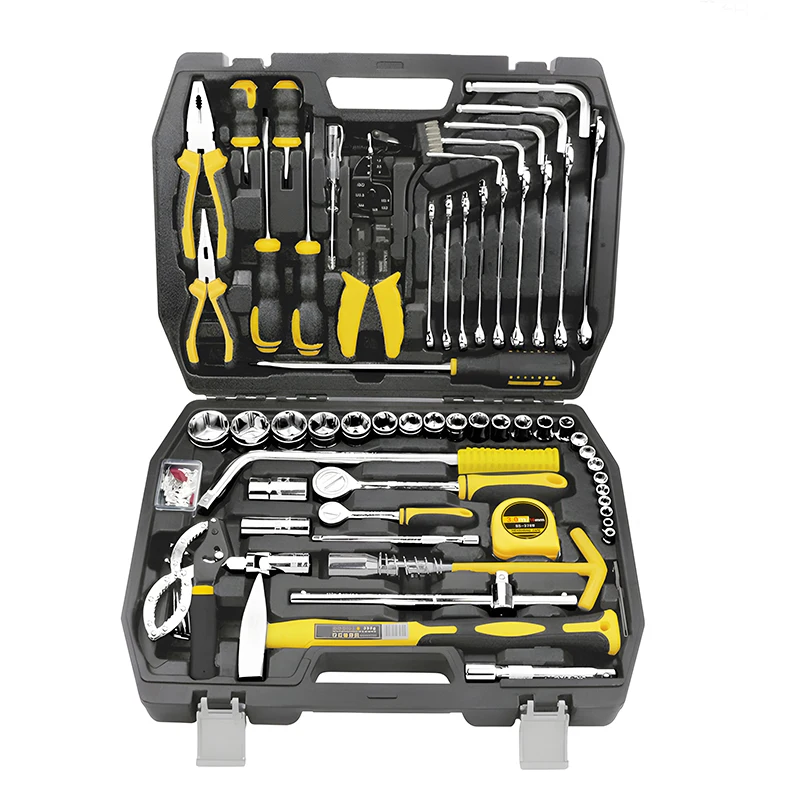 

Набор инструментов для ремонта автомобилей и электроники, 109 предметов: гаечные ключи, плоскогубцы, молоток, хромованадиевая сталь