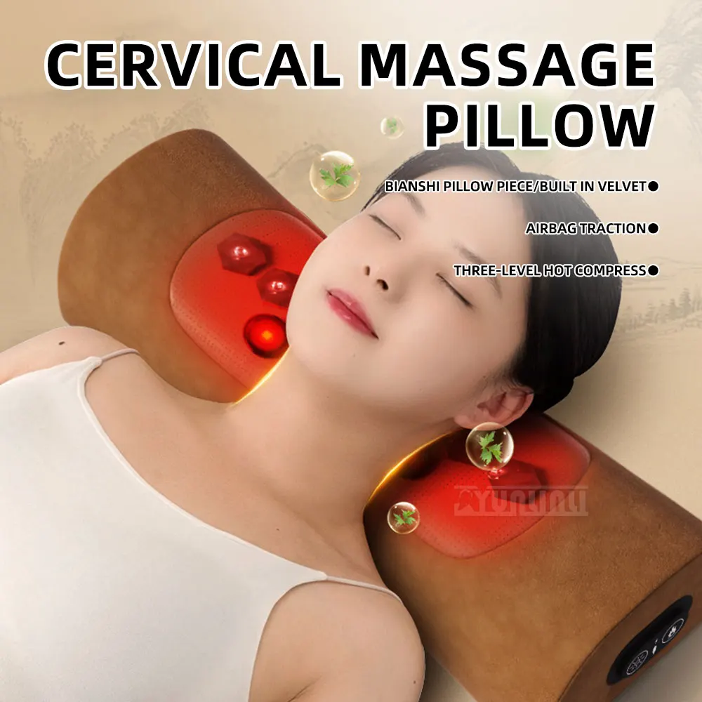 

Cervical Vertebra Pillow Cervical Vertebra Sleep Protection Moxa Grass Stone Hot Compress Neck Pillow