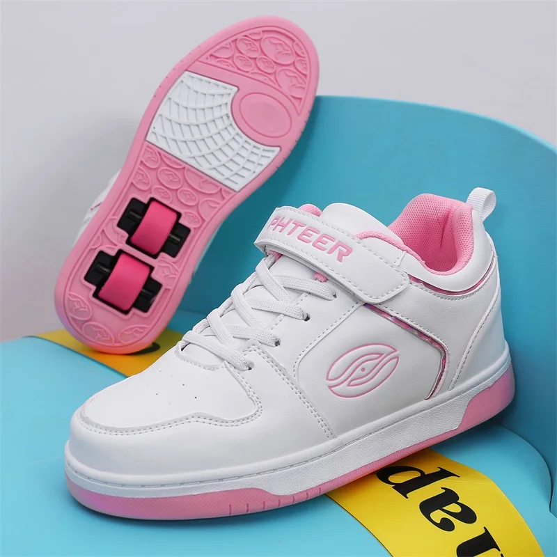 Chaussures de sport à roulettes pour enfants, baskets à roulettes simples et doubles, pour garçons et filles, pour la marche