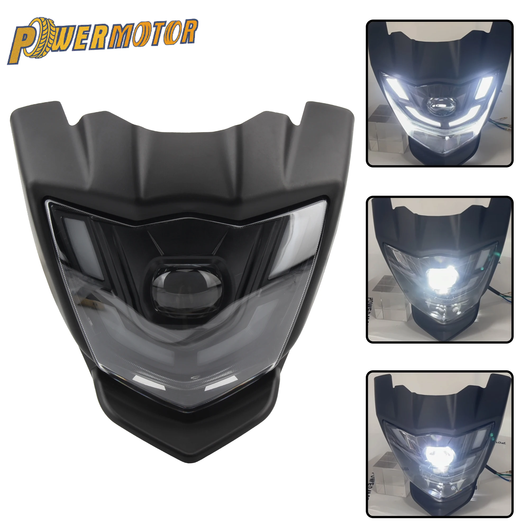 Faro de motocicleta placa LED carenado para YAMAHA XTZ 150 faro modificado accesorios moto de cross Motocross