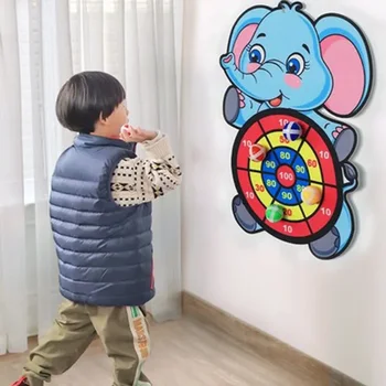 스티키 볼 다트 보드 타겟 스포츠 게임 장난감, 어린이 야외 파티 장난감, 타겟 스티키 볼 던지기 교육 보드 게임