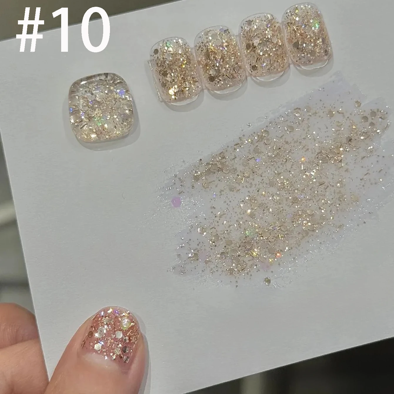 MIANEL 12ML Weißer Nagellack Jimeng Hochzeitskleid Feiner Glitzer-Gel-Nagellack Super Glänzender Glitzer-Nagellack für Nagelkunst-Salon – Detail 28