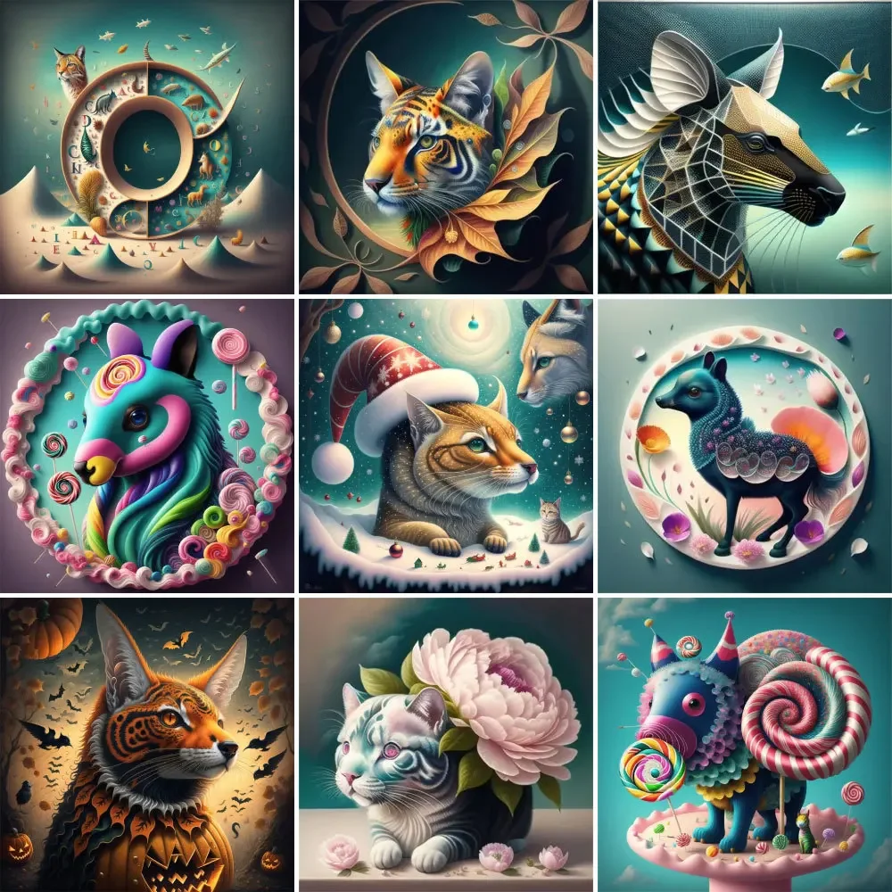 

582490 Fantasy Animals Paint By Numbers For Adults Craft Kits For Adults Room Decoration Personalized Gift Ideas Dropshipping