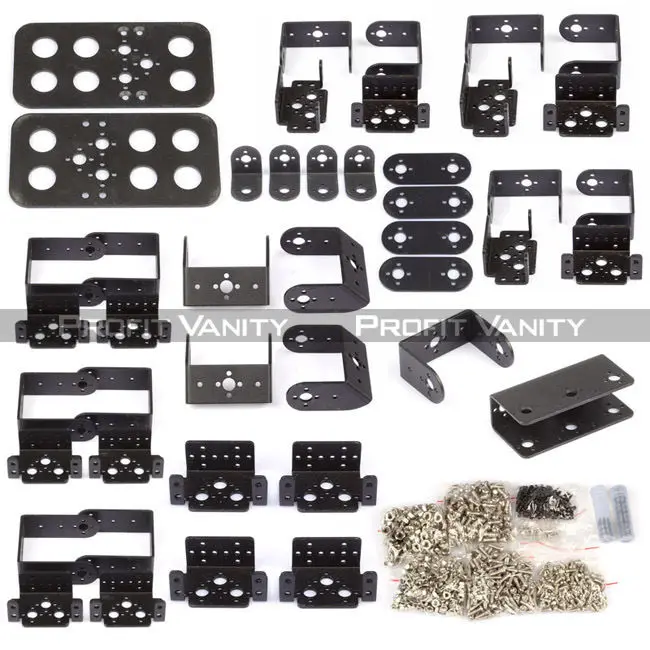 2PCS Robot Servo Bracket Aluminum L Type Mount Joint DIY Robot Arm