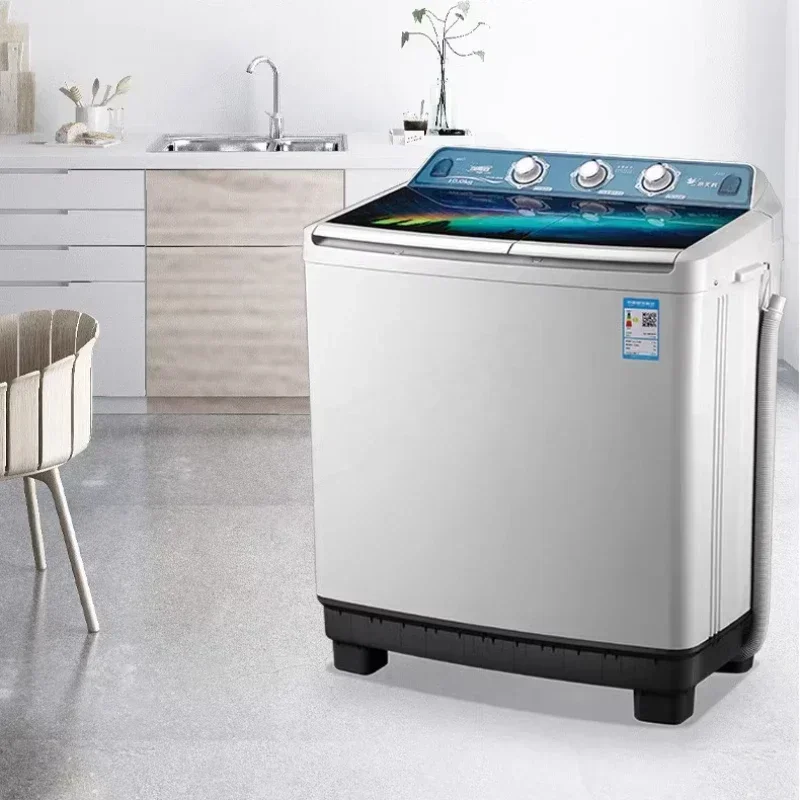 Household semi-automatic washing machine double barrel double cylinder commercial large capacity small