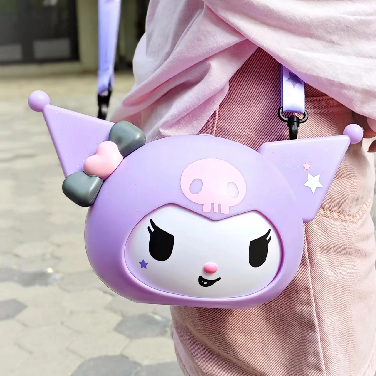 Cute Sanrios Kuromi Pochacco Popcorn Bucket Doll Water Cup Shoulder Bag Beaded Acrylic Pendant Animation Peripheral Millet Gifts