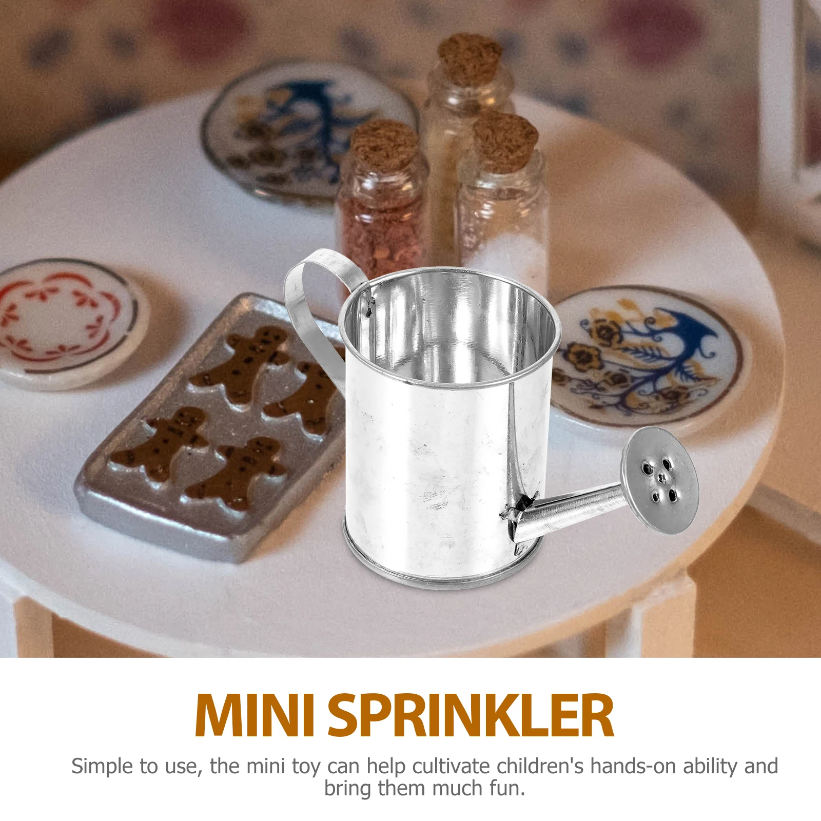 

5pcs Miniature Watering Can Vintage Silver for Succulents Plants Indoor Mini House Garden Decor Accessory Toy Kids Play Tool