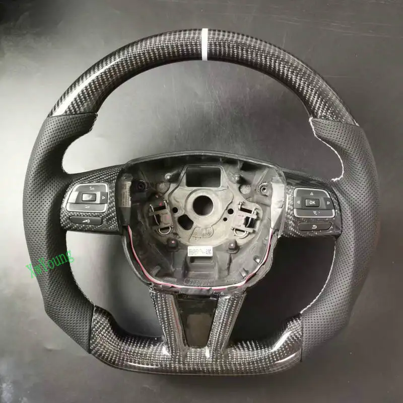 

For VW Volkswagen Seat Leon MK1 (No Paddle Shifters) Customized 100% Real Carbon Fiber Car Steering Wheel