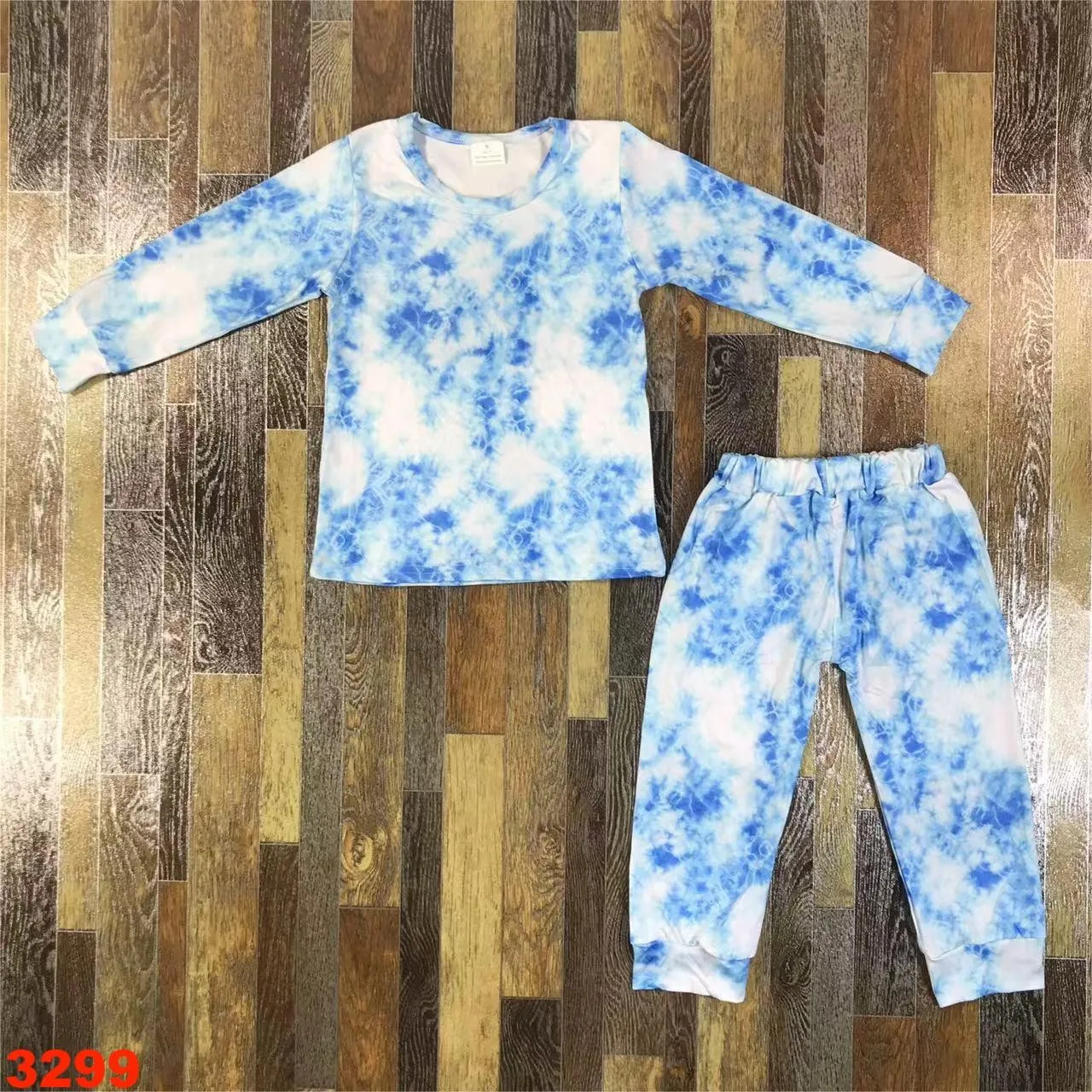 2024 kids sets Boys and girls baby pajamas  Autumn long sleeves and long pants cotton boutique pajamas buttons children clothes