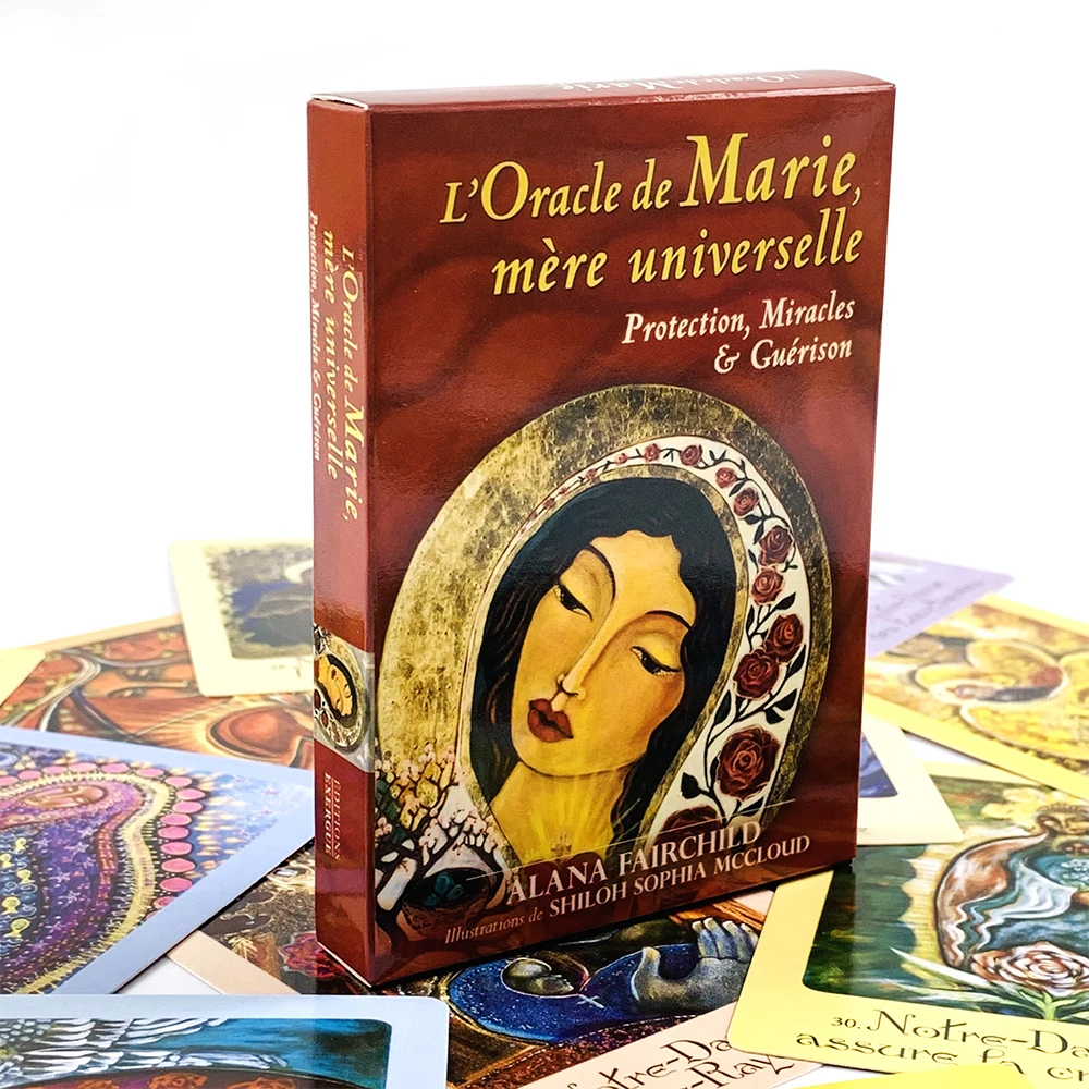 L'Oracle de Marie, Mère Universelle, jeu de cartes Oracle, 44 cartes, jeu de cartes d'orientation de la Mère Divine, méditation spirituelle, jeux de divination et de société.