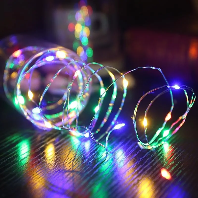 LED Fairy Garland Lights Battery Powered Multicolor Firefly String Lights For Birthday DIY Gift Mother's day Wedding Party Decor